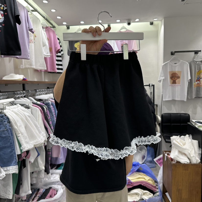 EVE東大門直郵女裝新款休閑人氣25春夏職業真品熱賣短褲荷葉邊EVE短褲
