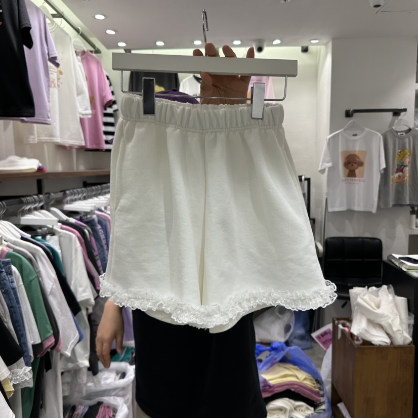 EVE東大門直郵女裝新款休閑人氣25春夏職業真品熱賣短褲荷葉邊EVE短褲圖色1