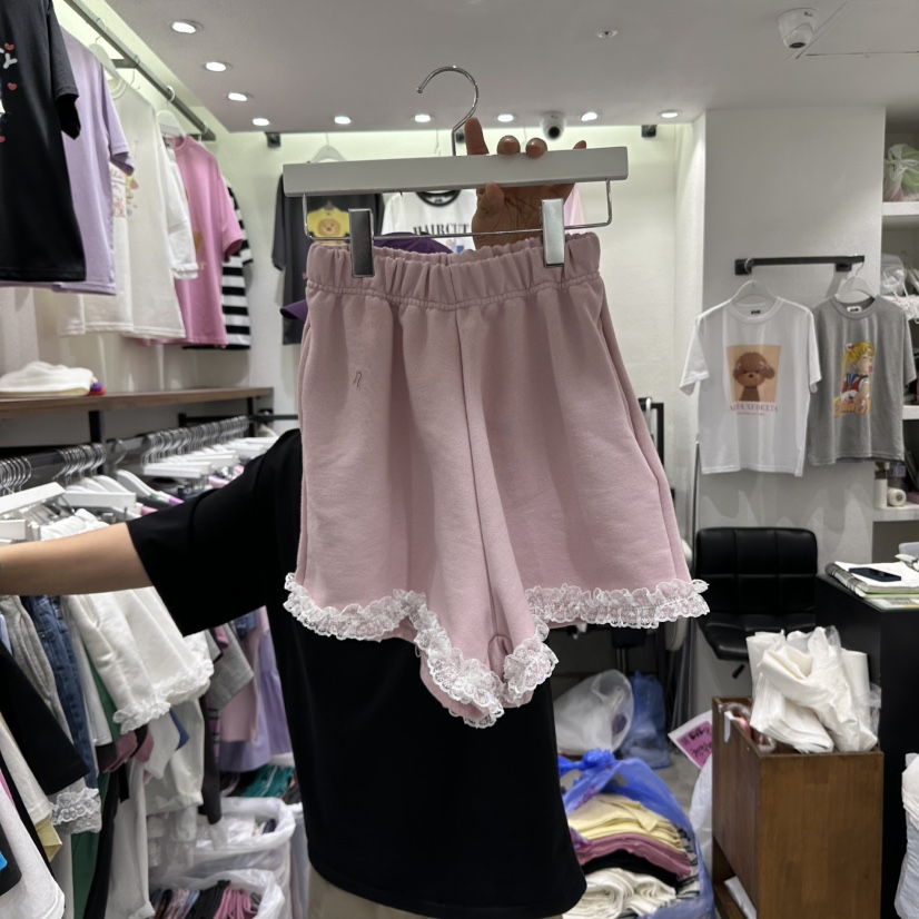 EVE東大門直郵女裝新款休閑人氣25春夏職業真品熱賣短褲荷葉邊EVE短褲圖色2