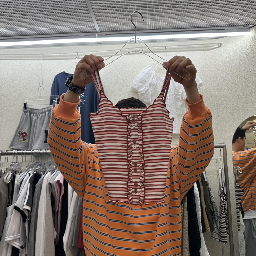 MAGOT韓國代購女裝新款人氣休閑職業熱賣25春夏時尚吊帶背心IIIΛGOT/MAGOT吊帶/背心圖色3