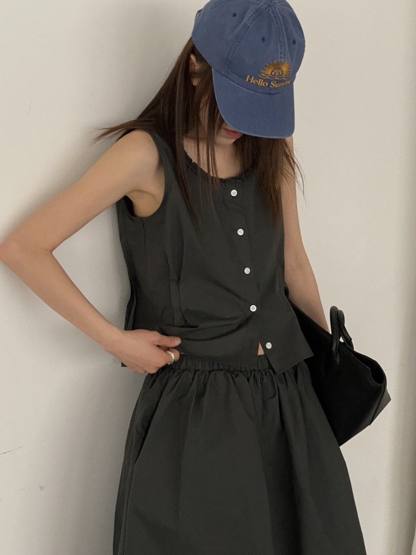 DOUZE東大門實拍女士新品時尚職業休閑熱賣25春夏推薦吊帶背心DOUZE吊帶/背心