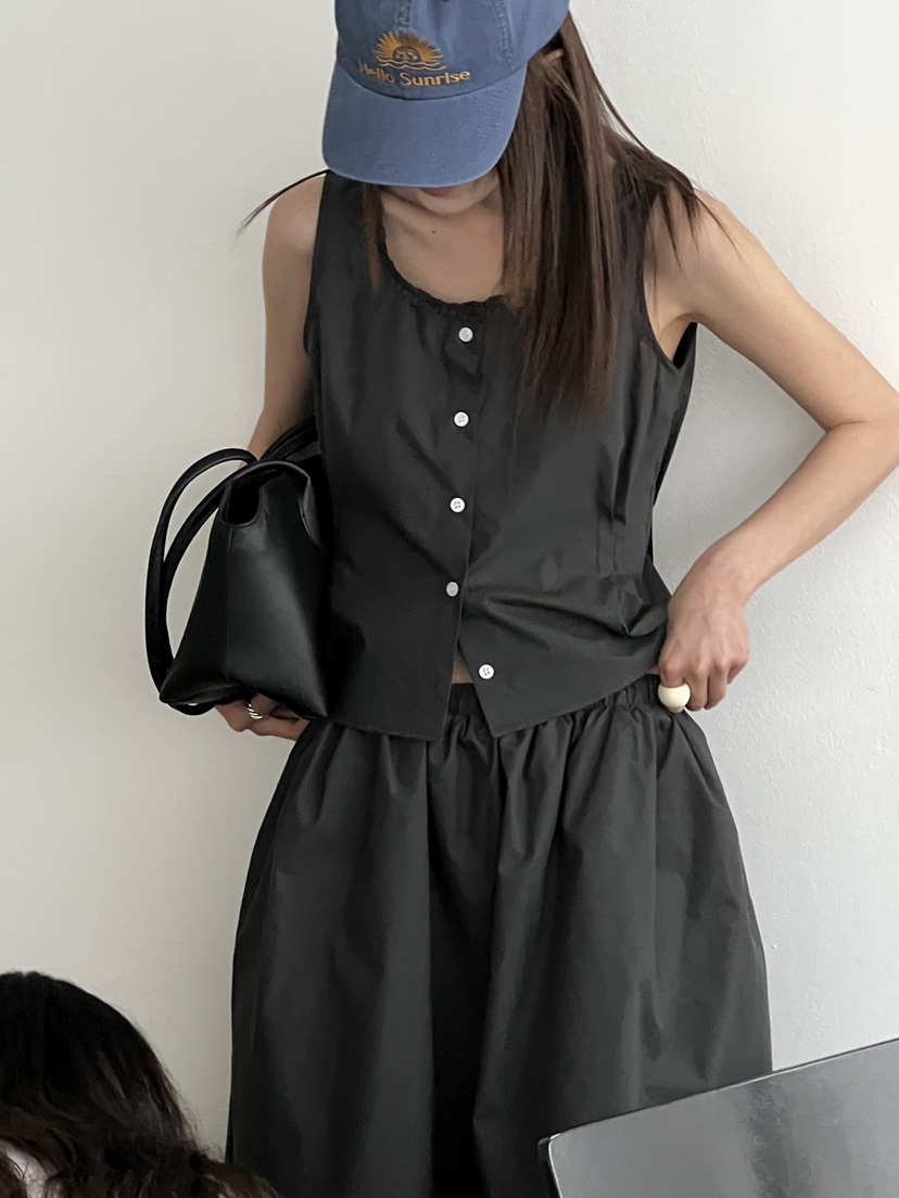 DOUZE東大門實拍女士新品時尚職業休閑熱賣25春夏推薦吊帶背心DOUZE吊帶/背心
