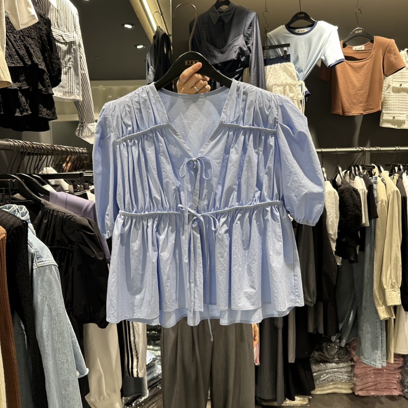 STAR-L韓國直郵女裝新品推薦真品休閑時尚職業25春夏襯衫蕾絲衫STAR-L襯衫/蕾絲衫圖色2