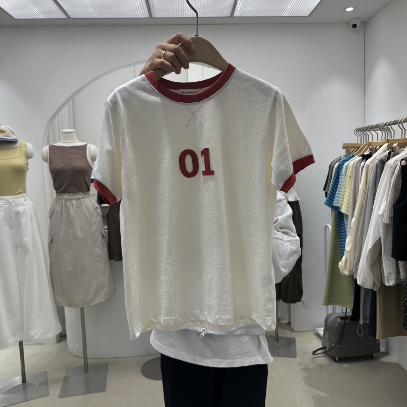 GOLDEN MARKET韓國代購女裝新款時尚人氣25春夏推薦熱賣T恤GOLDEN MARKETT恤圖色2