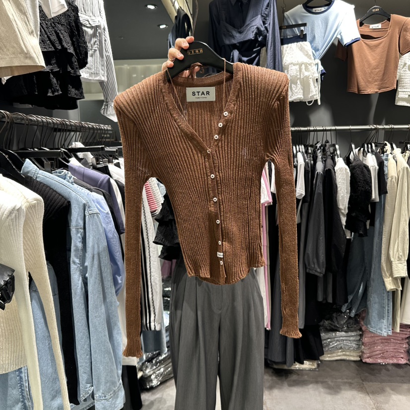 STAR-L韓國直郵女士新品職業真品時尚休閑25春夏推薦針織衫STAR-L針織衫圖色3