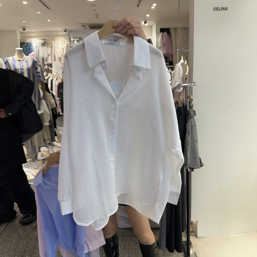 CELINA韓國代購女裝新款休閑職業人氣推薦熱賣真品襯衫蕾絲衫CELI_NA襯衫/蕾絲衫圖色3