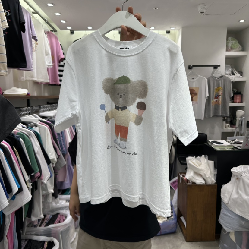 EVE韓國直郵女裝新品休閑真品職業25春夏時尚推薦熱賣人氣T恤EVET恤圖色1