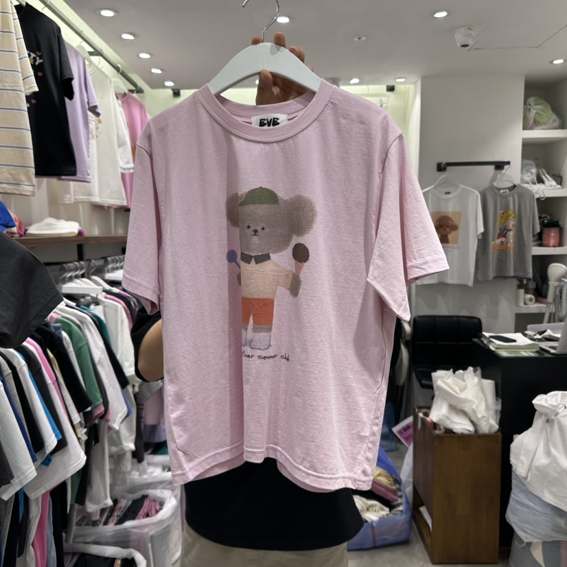 EVE韓國直郵女裝新品休閑真品職業25春夏時尚推薦熱賣人氣T恤EVET恤圖色2