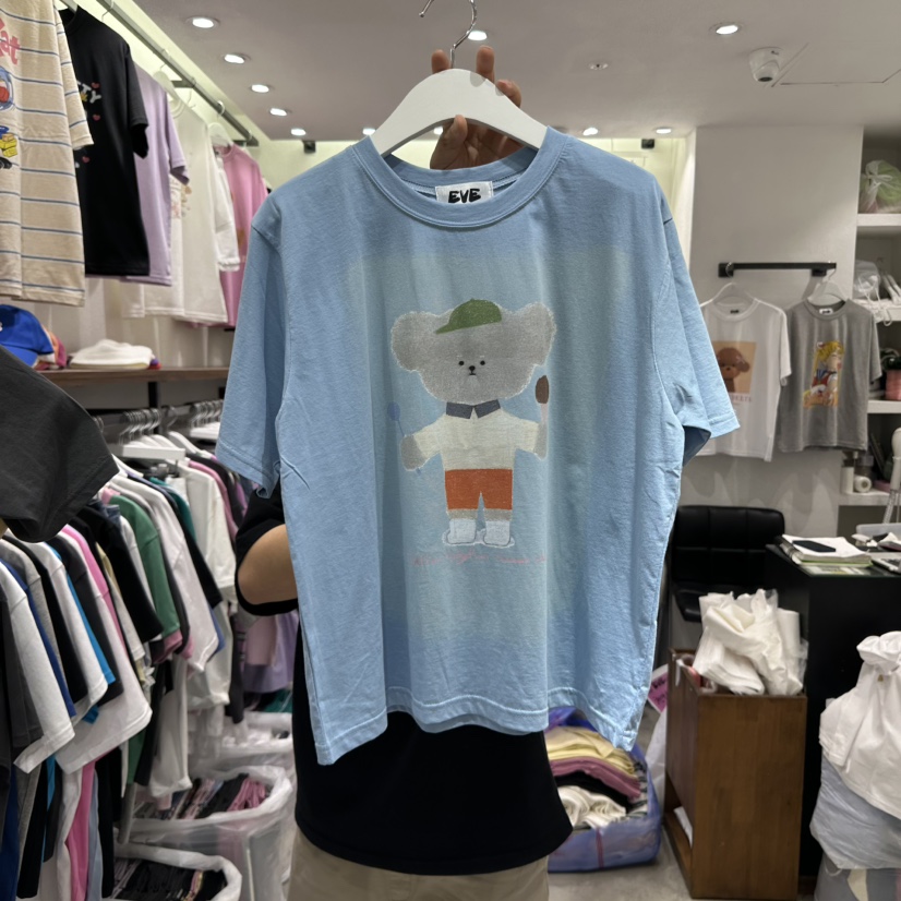 EVE韓國直郵女裝新品休閑真品職業25春夏時尚推薦熱賣人氣T恤EVET恤圖色3