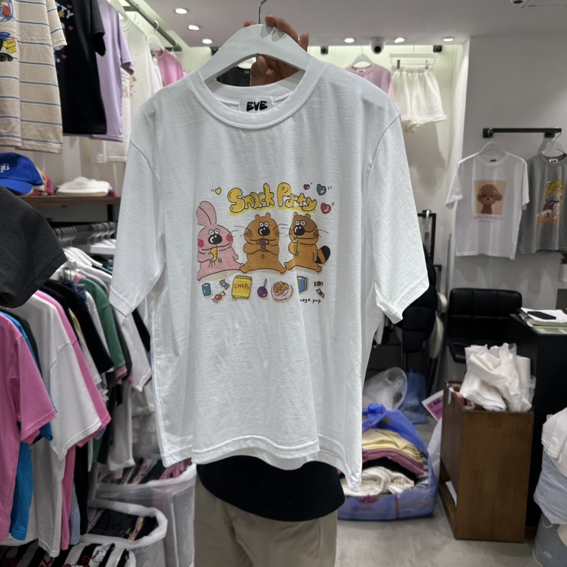 EVE韓國直郵女士新品休閑職業人氣熱賣時尚推薦真品25春夏T恤EVET恤