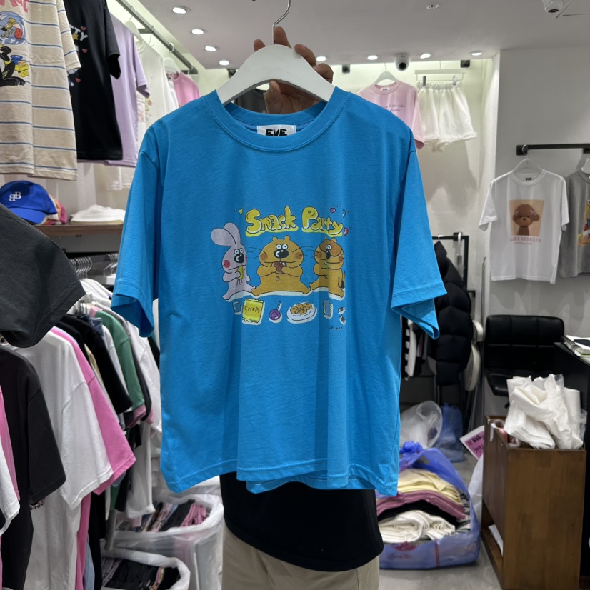 EVE韓國直郵女士新品休閑職業人氣熱賣時尚推薦真品25春夏T恤EVET恤圖色3