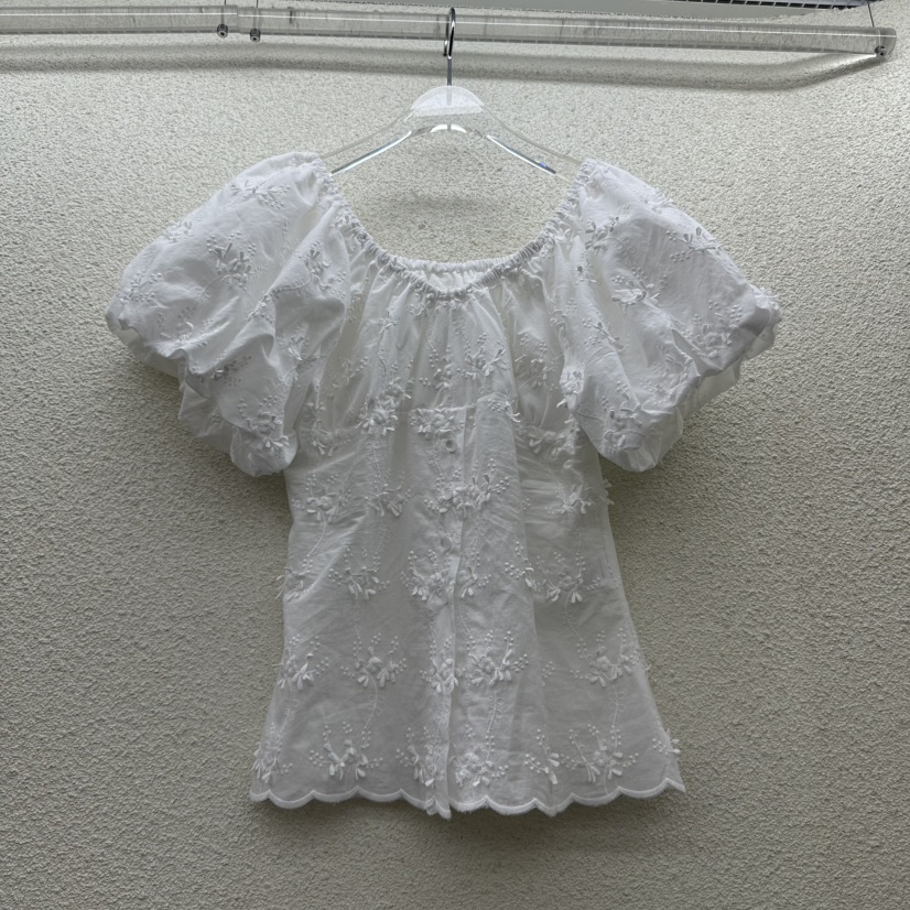 MAGOT東大門實拍女裝新款時尚人氣25春夏推薦襯衫蕾絲衫刺繡IIIΛGOT/MAGOT襯衫/蕾絲衫