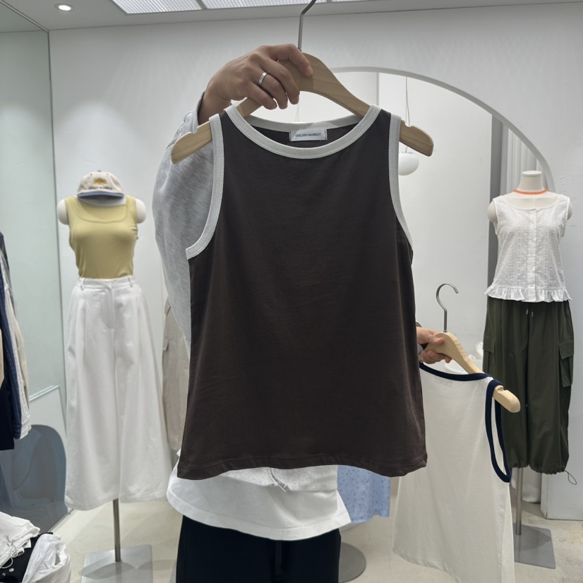 GOLDEN MARKET東大門實拍女裝新款真品25春夏休閑吊帶背心GOLDEN MARKET吊帶/背心圖色3