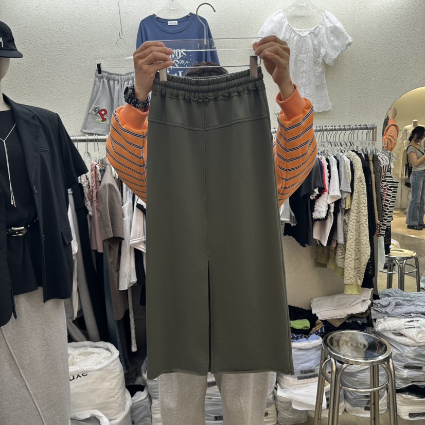 MAGOT韓國代購女裝新款時尚推薦休閑職業熱賣真品人氣25春夏長裙IIIΛGOT/MAGOT長裙