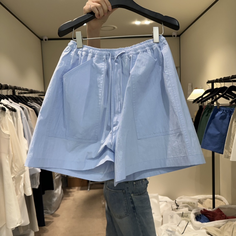 RE STOCK東大門直郵女士新品25春夏休閑職業熱賣真品人氣短褲RE STOCK短褲圖色3