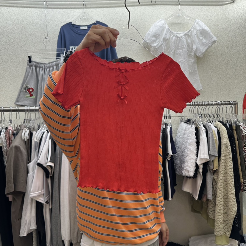 MAGOT韓國代購女士新款25春夏職業時尚推薦休閑真品熱賣T恤IIIΛGOT/MAGOTT恤圖色5