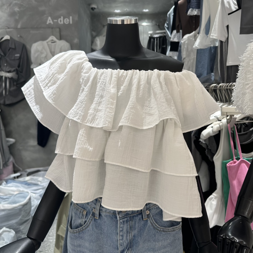A-DEL東大門直郵女士新品休閑25春夏時尚推薦真品襯衫蕾絲衫A-DEL襯衫/蕾絲衫圖色2