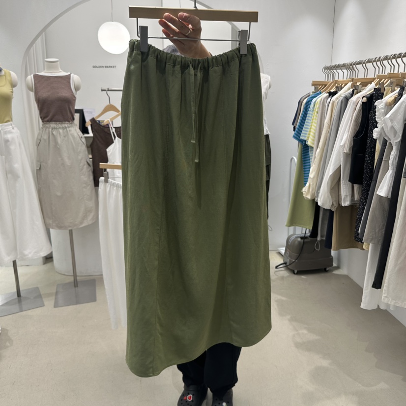 GOLDEN MARKET東大門實拍女士新品熱賣真品職業人氣長裙亞麻GOLDEN MARKET長裙圖色3