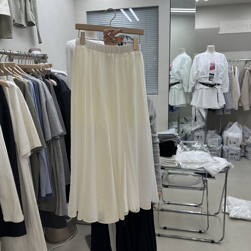 ASCEND韓國直郵女裝新品真品休閑25春夏熱賣時尚長裙不含腰帶ASCEND長裙圖色2