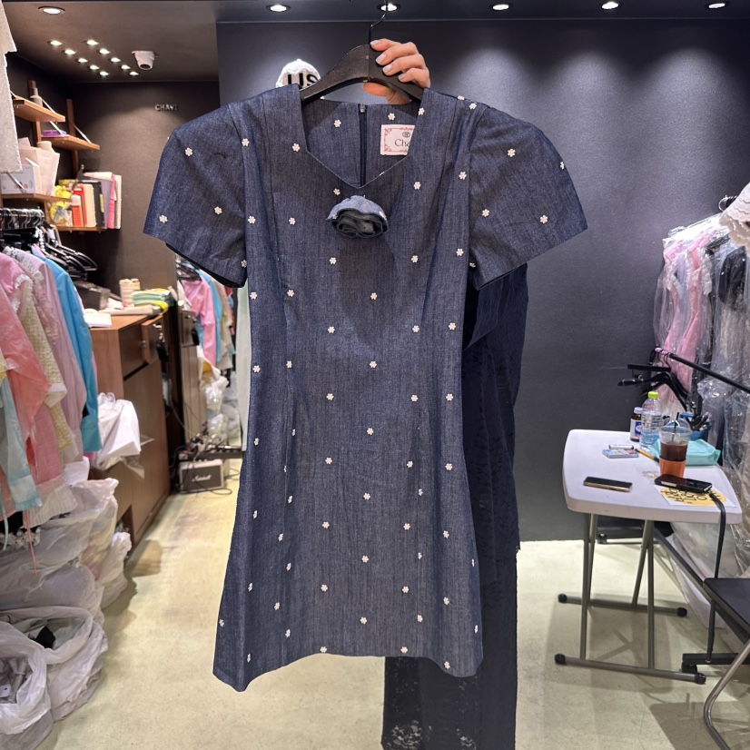 CHAVI韓國代購女士新款25春夏真品休閑職業時尚人氣推薦連衣裙CHAVI連衣裙