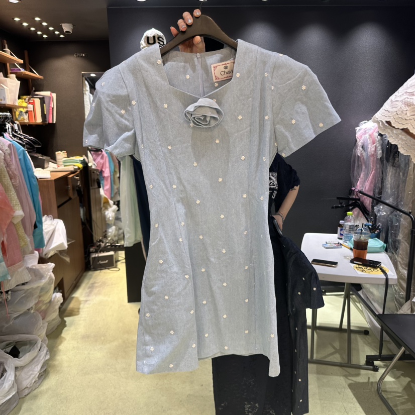 CHAVI韓國代購女士新款25春夏真品休閑職業時尚人氣推薦連衣裙CHAVI連衣裙圖色2
