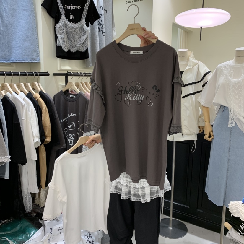 DAISY DRESS韓國直郵女士新品真品職業人氣25春夏推薦T恤海軍DAISY DRESST恤圖色2