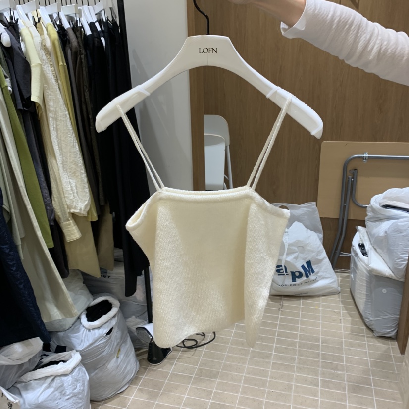 LOFN韓國直郵女裝新款時尚真品熱賣休閑25春夏職業吊帶背心LOFN吊帶/背心