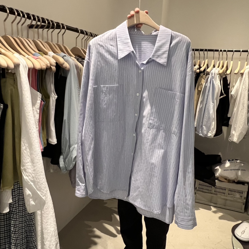 PLATE東大門直郵女士新款推薦休閑25春夏職業時尚襯衫蕾絲衫PLATE襯衫/蕾絲衫圖色1