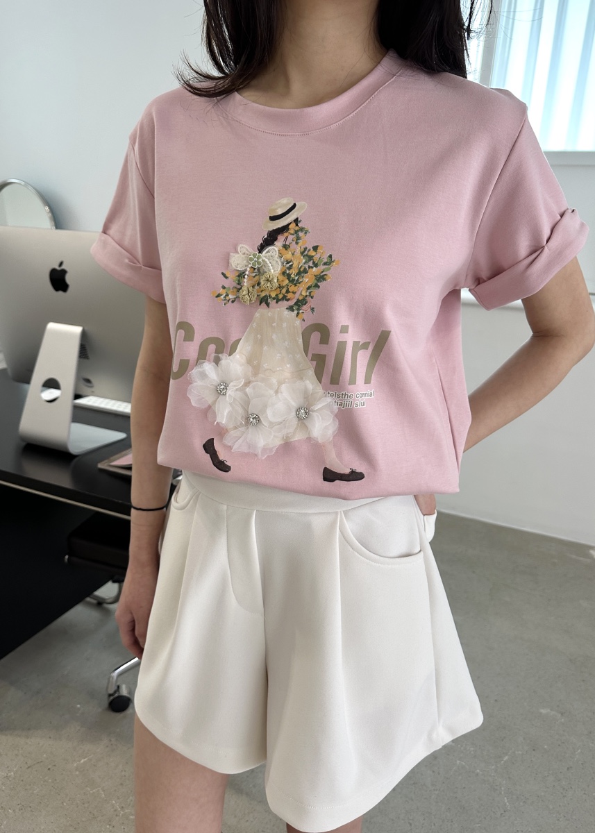 CLASSY-O東大門實拍女裝新款時尚休閑推薦職業真品T恤刺繡CLASSY-OT恤