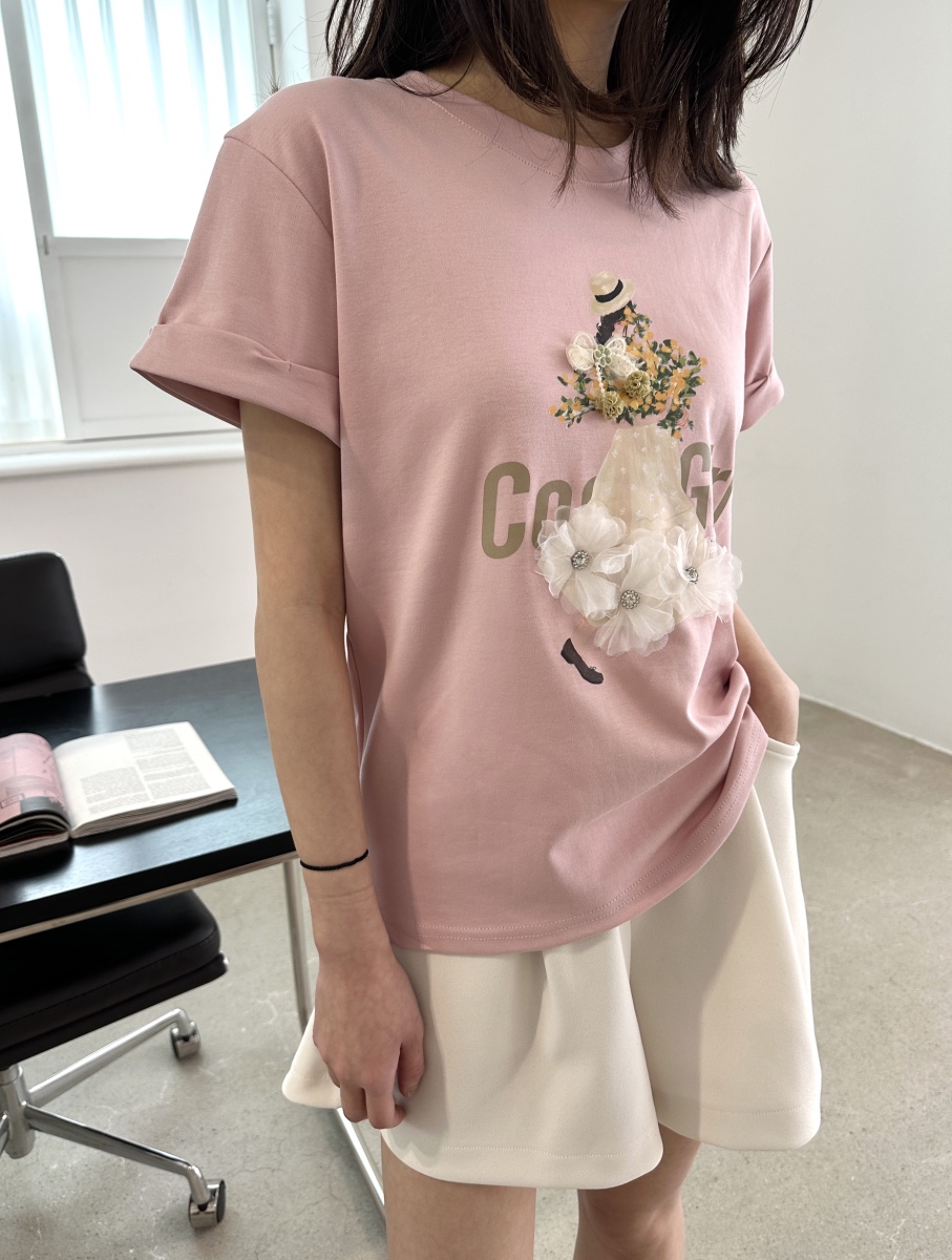 CLASSY-O東大門實拍女裝新款時尚休閑推薦職業真品T恤刺繡CLASSY-OT恤
