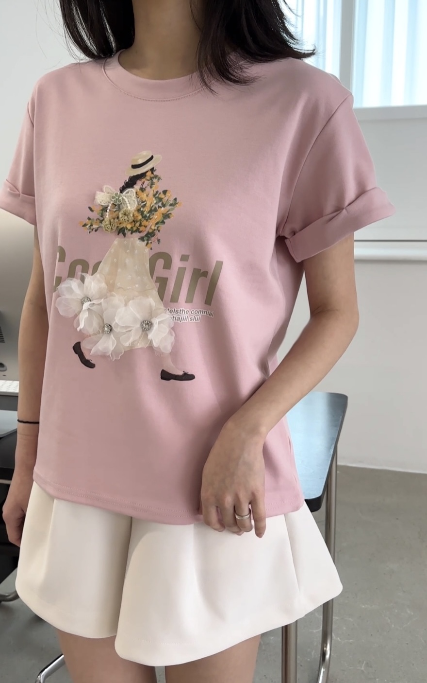 CLASSY-O東大門實拍女裝新款時尚休閑推薦職業真品T恤刺繡CLASSY-OT恤