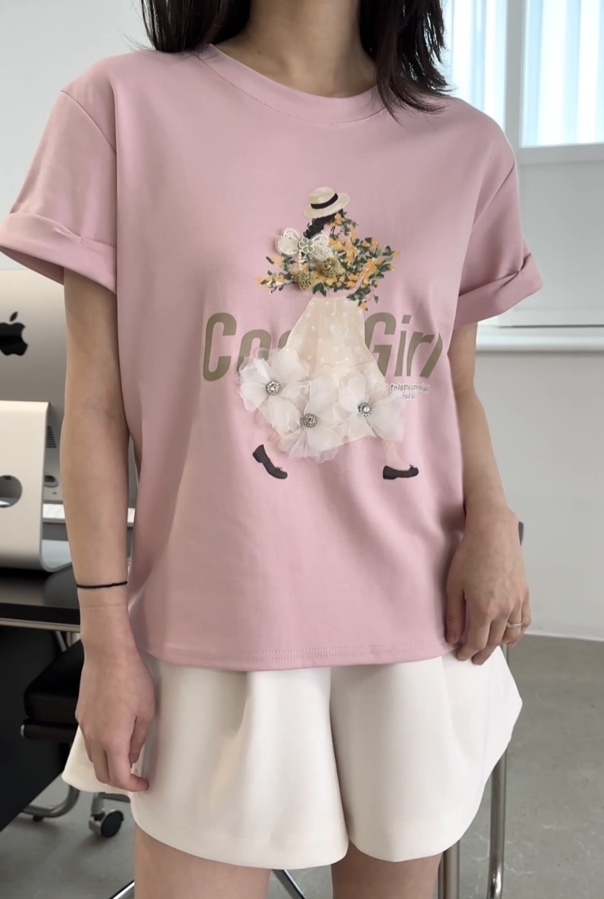 CLASSY-O東大門實拍女裝新款時尚休閑推薦職業真品T恤刺繡CLASSY-OT恤