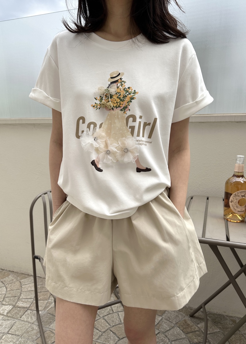 CLASSY-O東大門實拍女裝新款時尚休閑推薦職業真品T恤刺繡CLASSY-OT恤圖色2