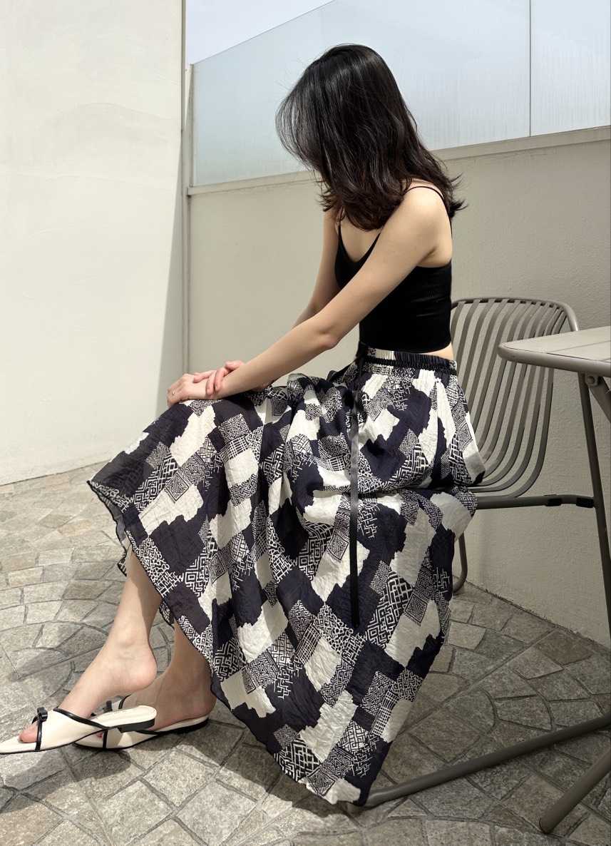 CLASSY-O韓國直郵女士新款25春夏真品休閑職業時尚長裙綁帶CLASSY-O長裙