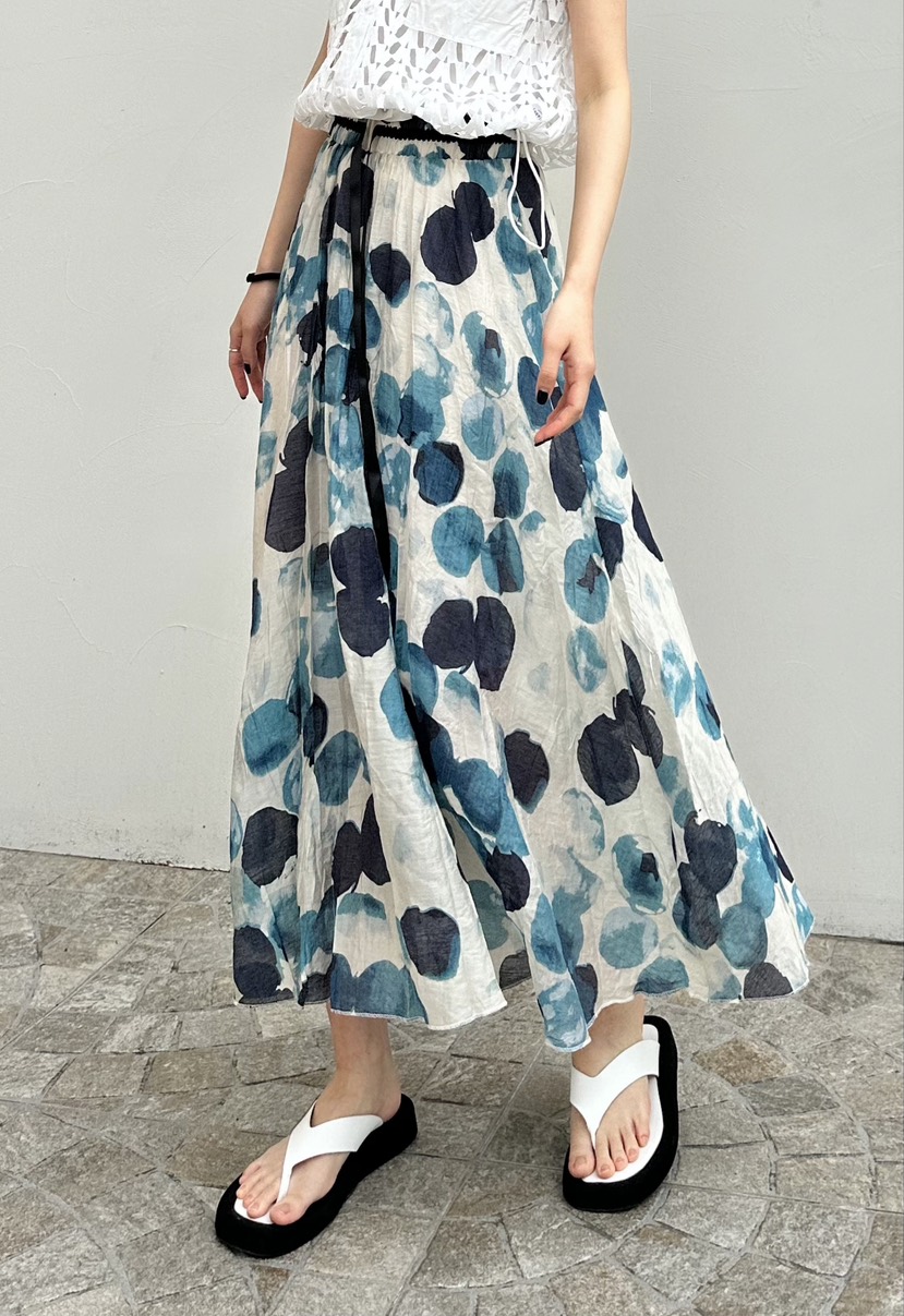 CLASSY-O韓國直郵女士新款25春夏真品休閑職業時尚長裙綁帶CLASSY-O長裙圖色2