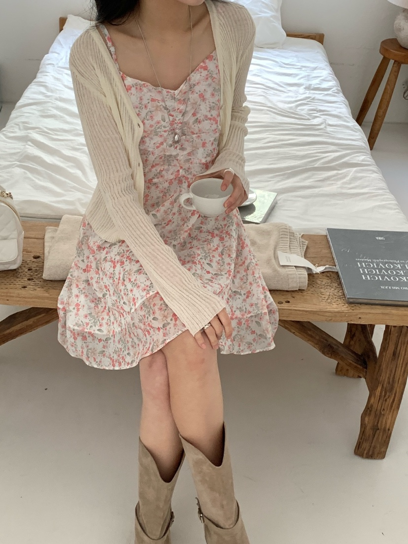 FRILL-T東大門代購女裝新品休閑職業熱賣推薦25春夏連衣裙FRILL-T連衣裙