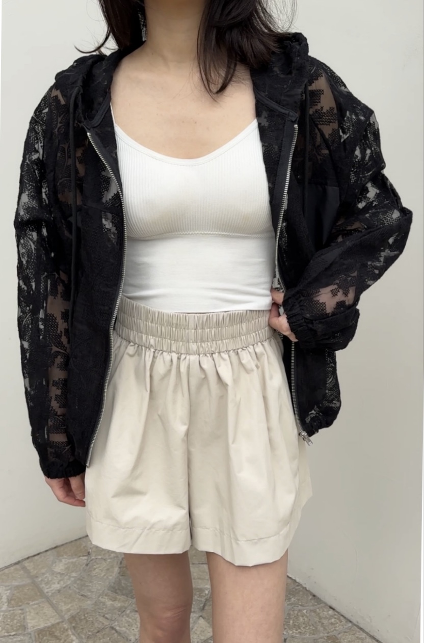 CLASSY-O東大門直郵女裝新品人氣25春夏職業夾克兜帽透明蕾絲CLASSY-O夾克圖色2