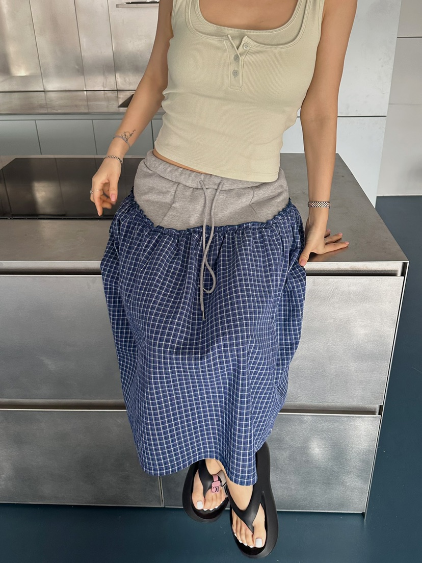 BYRING韓國代購女士新款熱賣25春夏時尚推薦人氣半身裙中短裙BYRING半身裙/中短裙