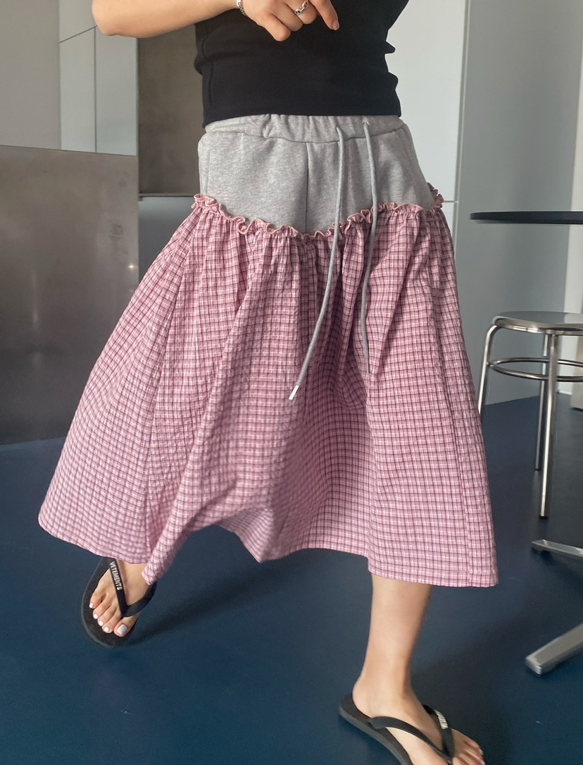 BYRING韓國代購女士新款熱賣25春夏時尚推薦人氣半身裙中短裙BYRING半身裙/中短裙