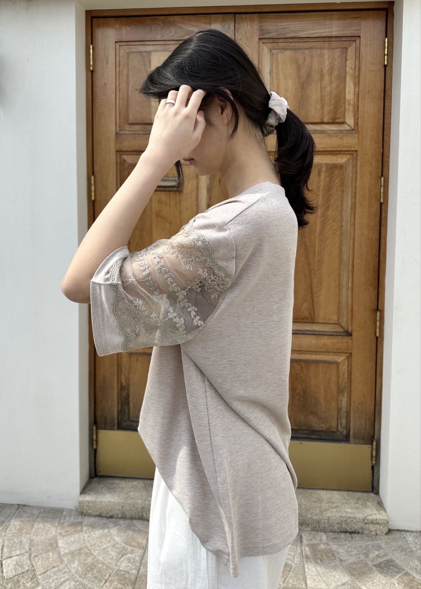 CLASSY-O韓國直郵女士新品休閑時尚推薦25春夏職業T恤蕾絲CLASSY-OT恤
