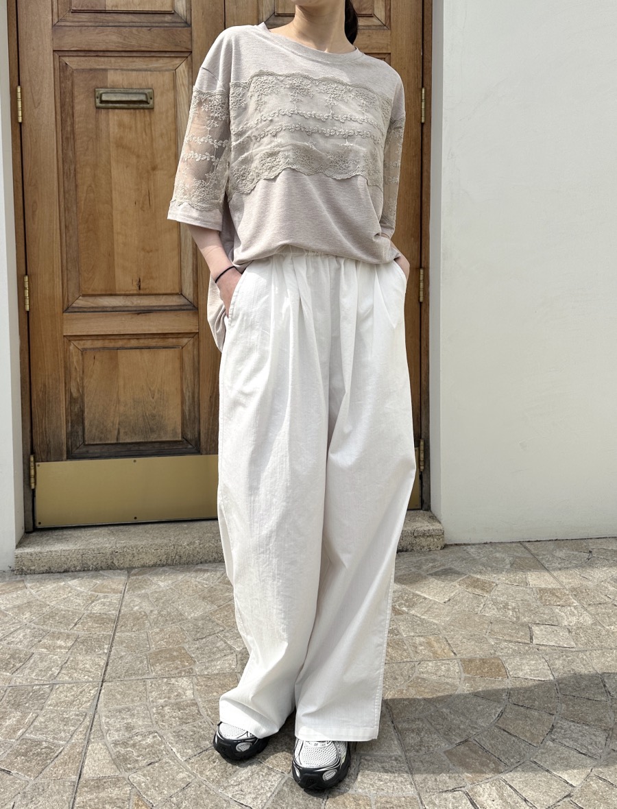 CLASSY-O韓國直郵女士新品休閑時尚推薦25春夏職業T恤蕾絲CLASSY-OT恤