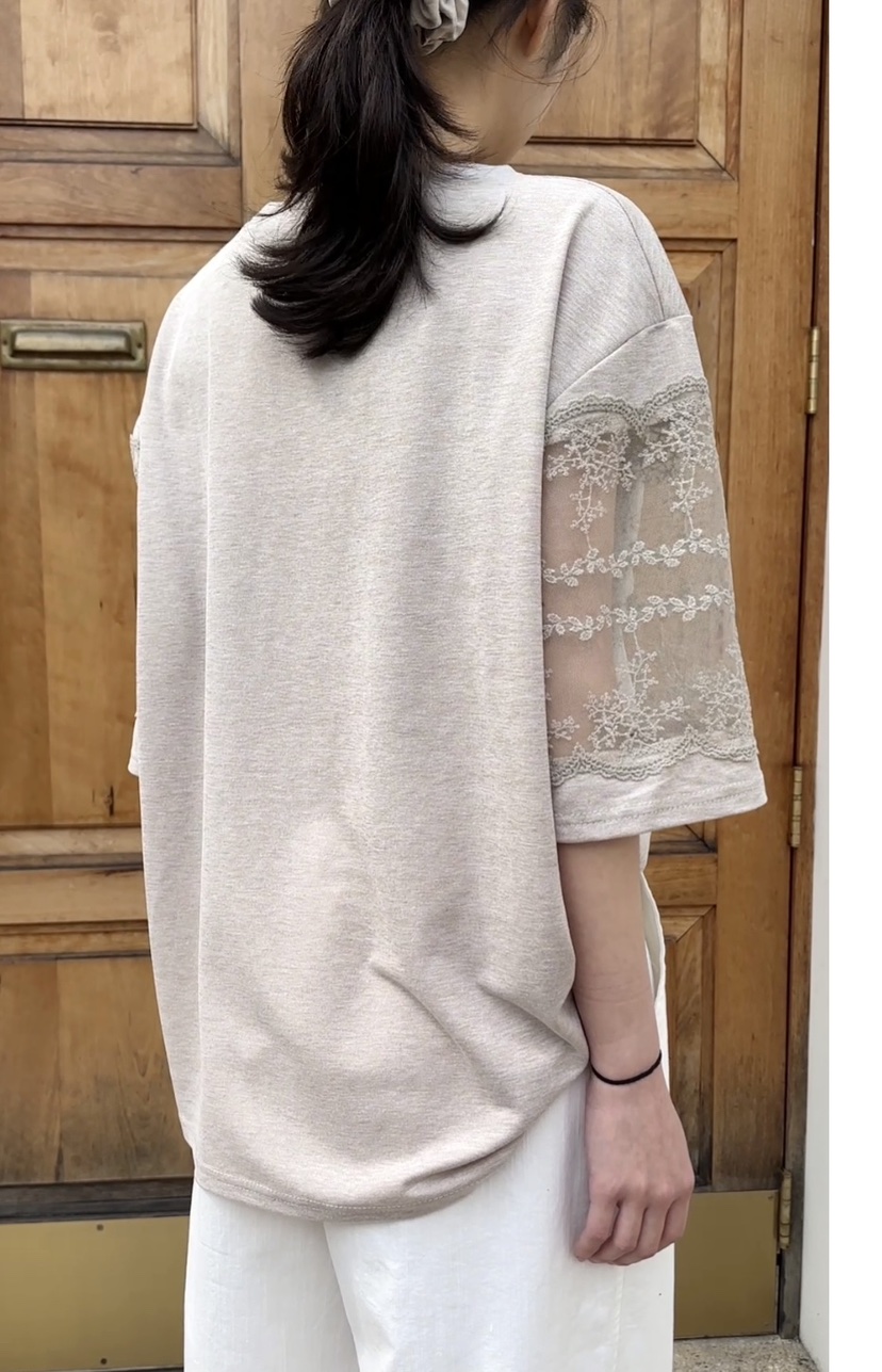 CLASSY-O韓國直郵女士新品休閑時尚推薦25春夏職業T恤蕾絲CLASSY-OT恤