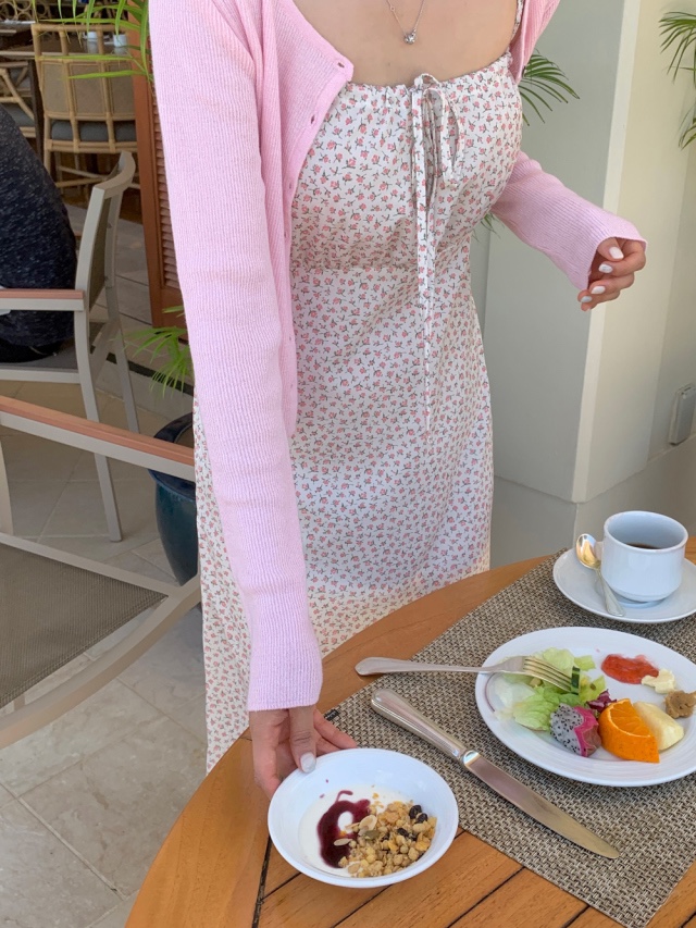 FRILL-T東大門代購女士新品熱賣推薦休閑時尚25春夏連衣裙超長FRILL-T連衣裙
