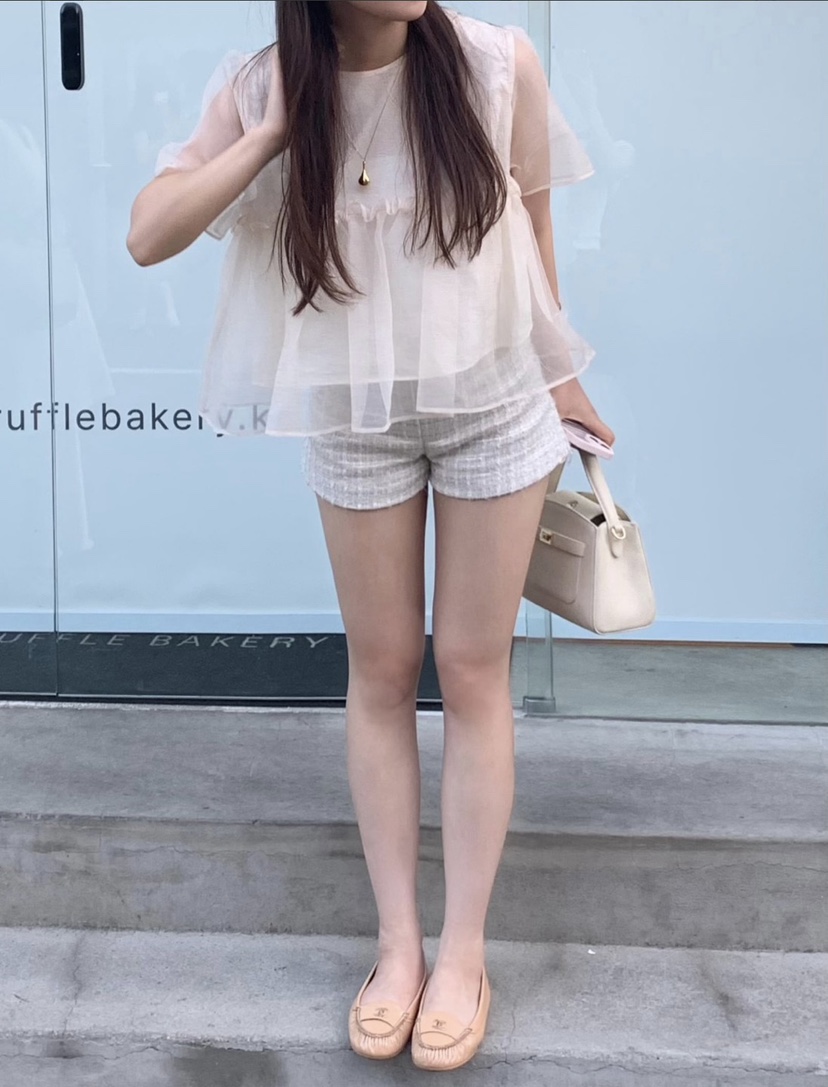 FRILL-T東大門實拍女士新品人氣25春夏熱賣推薦襯衫蕾絲衫FRILL-T襯衫/蕾絲衫