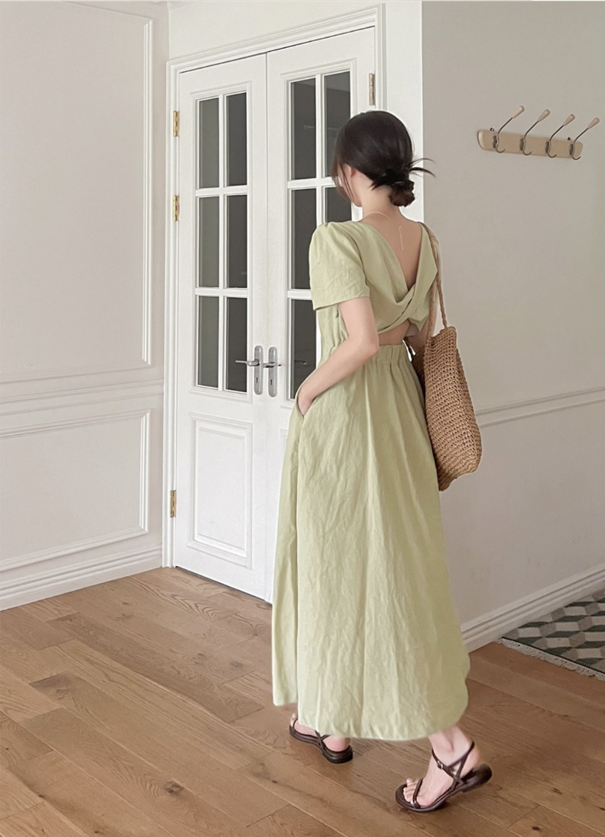 FRILL-T東大門代購女裝新款時尚真品人氣職業25春夏連衣裙FRILL-T連衣裙