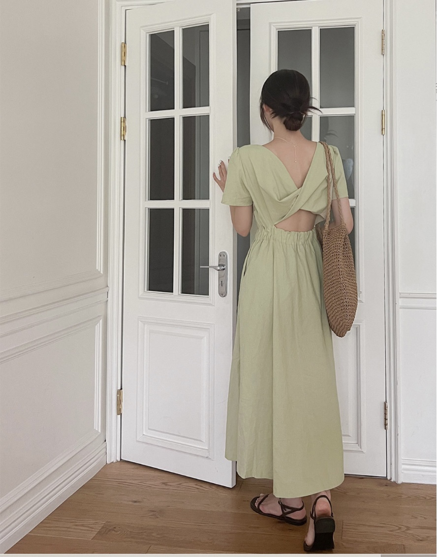 FRILL-T東大門代購女裝新款時尚真品人氣職業25春夏連衣裙FRILL-T連衣裙