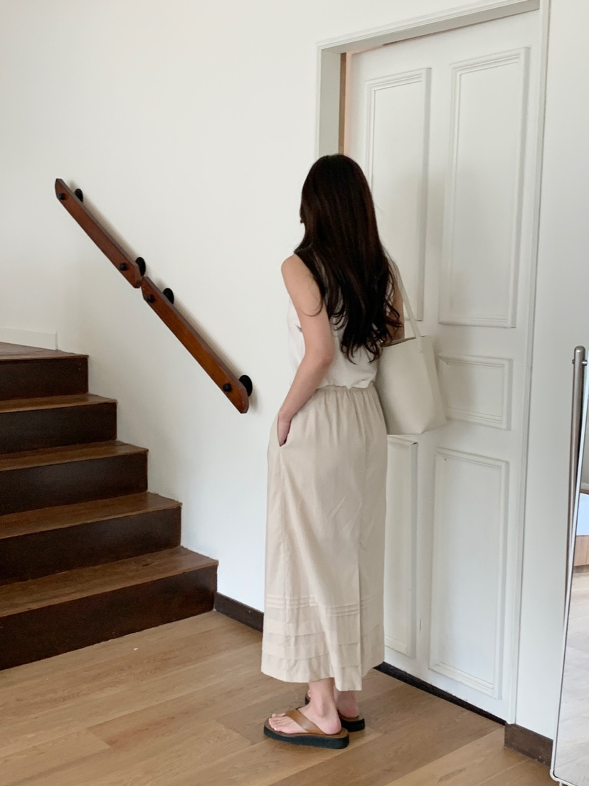 FRILL-T韓國直郵女裝新款推薦真品熱賣25春夏時尚休閑長裙FRILL-T長裙