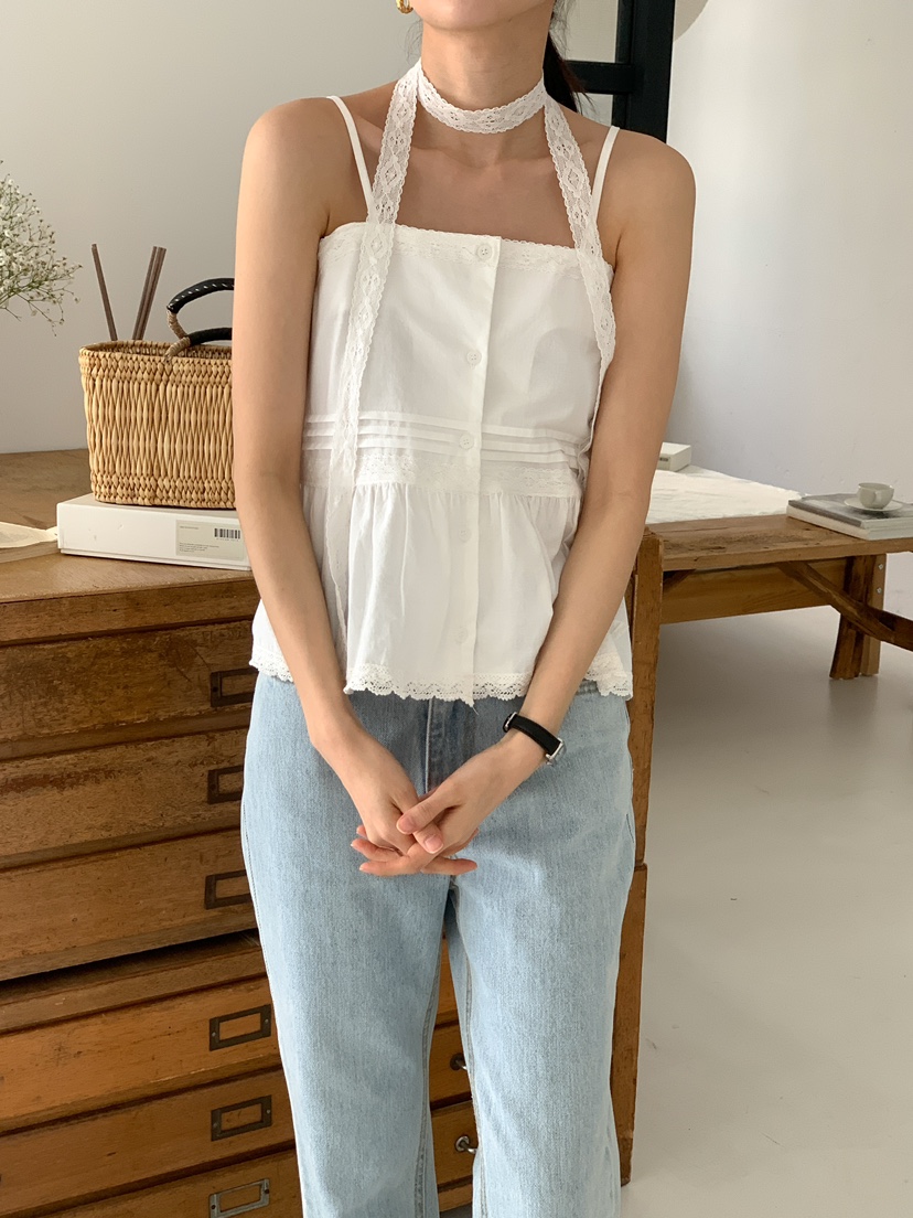FRILL-T東大門代購女裝新款休閑推薦人氣熱賣吊帶背心含脖帶FRILL-T吊帶/背心圖色3