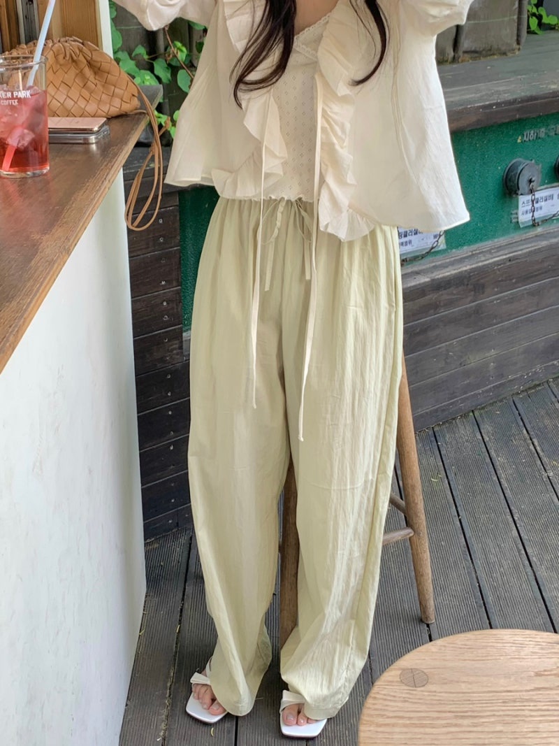 FRILL-T東大門代購女士新品真品25春夏職業推薦人氣休閑褲FRILL-T休閑褲