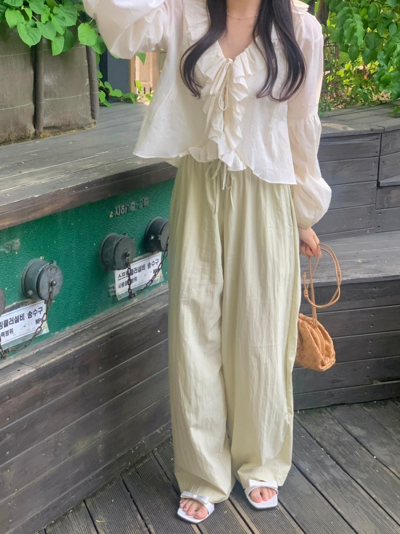 FRILL-T東大門代購女士新品真品25春夏職業推薦人氣休閑褲FRILL-T休閑褲